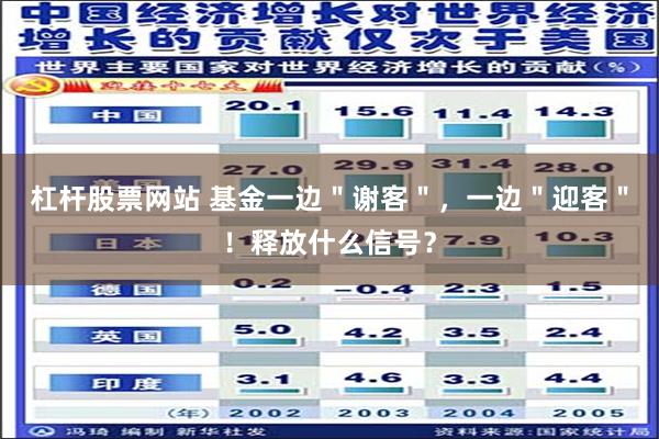 杠杆股票网站 基金一边＂谢客＂，一边＂迎客＂！释放什么信号？