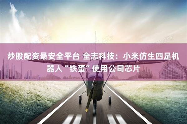 炒股配资最安全平台 全志科技：小米仿生四足机器人“铁蛋”使用公司芯片
