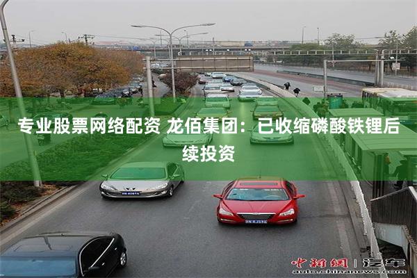 专业股票网络配资 龙佰集团：已收缩磷酸铁锂后续投资