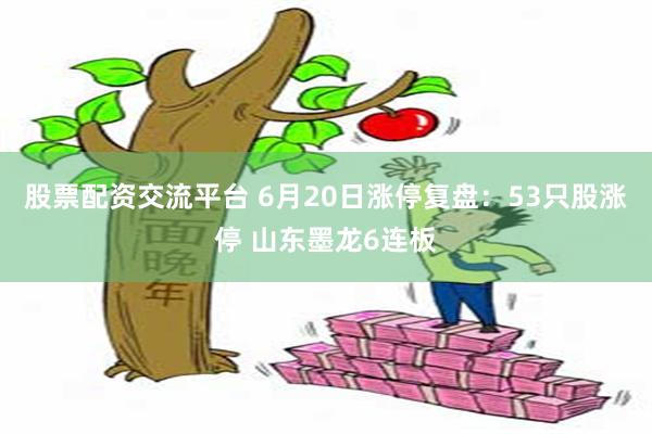 股票配资交流平台 6月20日涨停复盘：53只股涨停 山东墨龙6连板