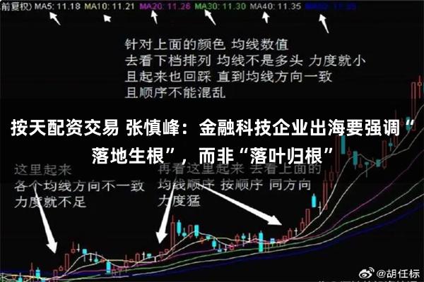 按天配资交易 张慎峰：金融科技企业出海要强调“落地生根”，而非“落叶归根”