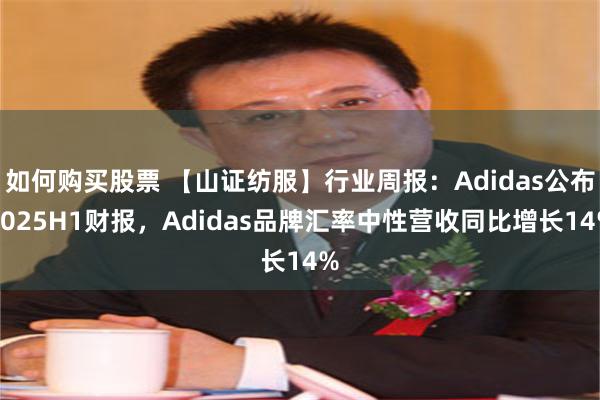 如何购买股票 【山证纺服】行业周报：Adidas公布2025H1财报，Adidas品牌汇率中性营收同比增长14%