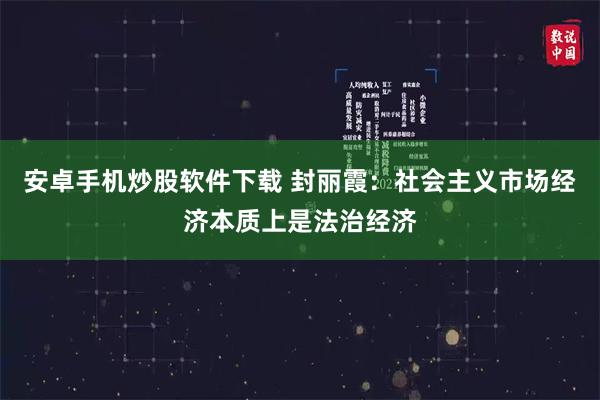 安卓手机炒股软件下载 封丽霞：社会主义市场经济本质上是法治经济